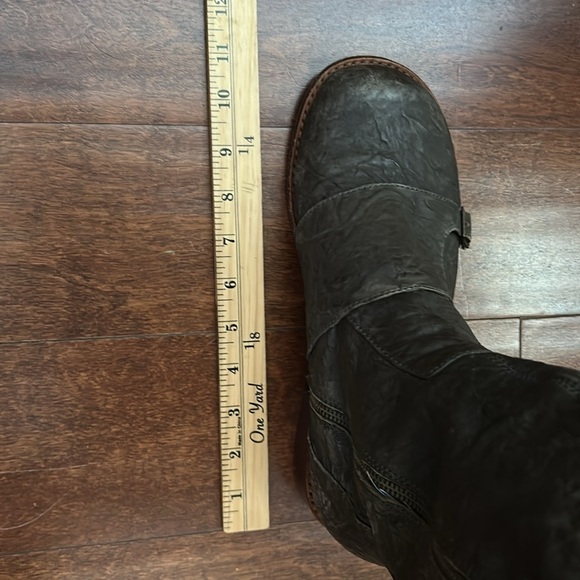 Gee Wawa Anthropologie Whimsigoth Green-ish Brown Monk Strap Boots, Size 10 - Picture 15 of 16